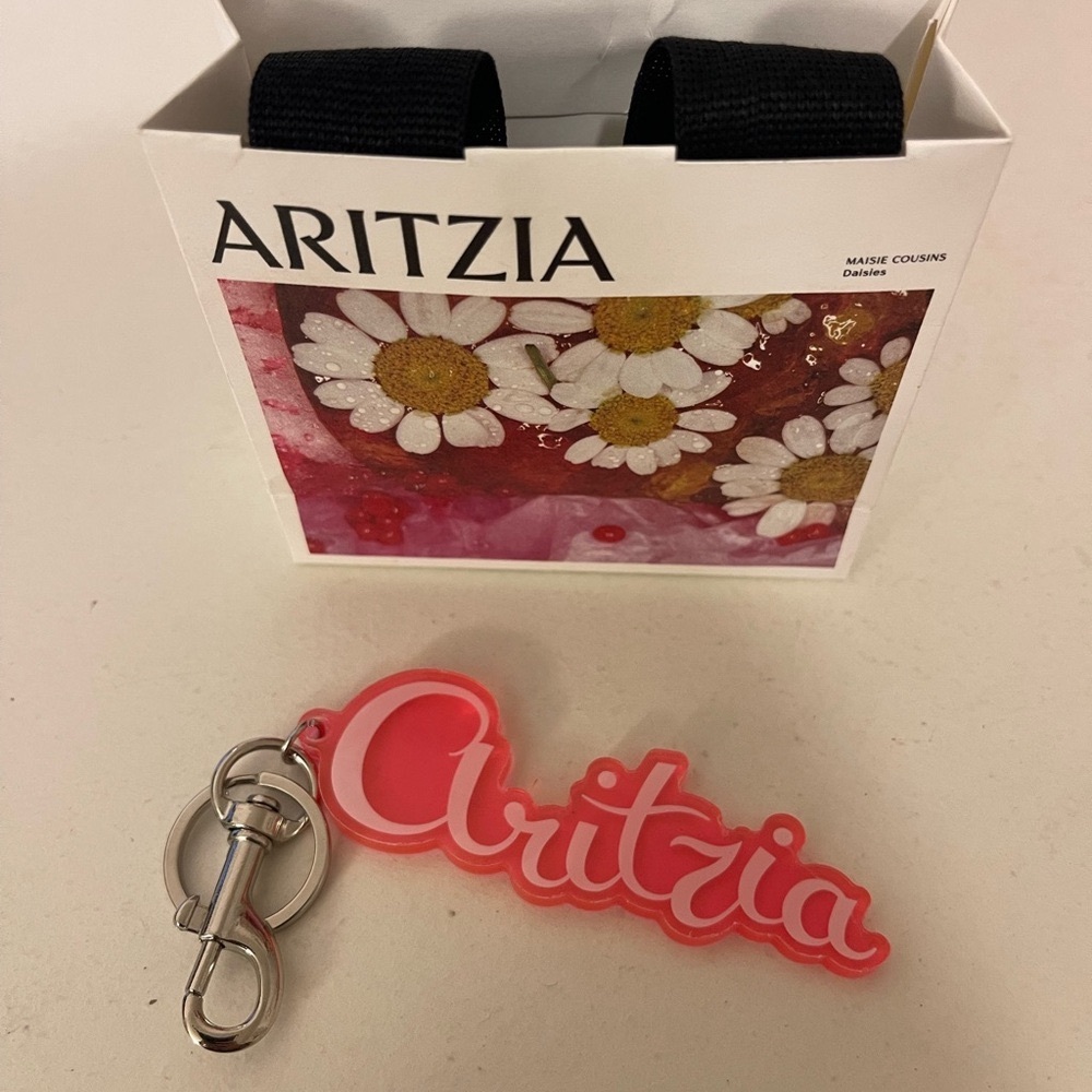 Aritzia Pink Key Holder and Bag Charm Accessory